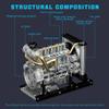 ENGINEDIY Mini L4 Engine Model Kits for Adults to Build 1/10 DIY Metal Engine Model, Suitable for Simulation Electric Car Model (Upgraded Version/300+PCS) view 3