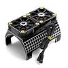 Metal Dual Cooling Fan 4985 1717 Motor Heat Sink for 1/5 for Trxs X-Maxx 6S 8S for ARR-ma for KRATON RC Car Upgrades Parts(Black) view 1
