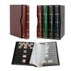 Prophila stockbook Stamp Album (New) 64 Black Sides with slipcase, Padded Brown Cover view 1