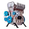 ENGINEDIY Engine Model Kit All-Metal Car Mini Assemble Inline Four-Cylinder Engine Model for Adult - Beige 15.4 x 12.2 x 18.6cm view 1