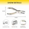 100 Colored Metal Fasteners, Round pins Suitable for Handmade DIY Creative Projects Scraping Cardboard to Make Office Supplies (8mm x 18mm) and Single Hole Metal Punch Pliers view 4