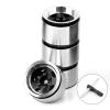 4pcs 1.0" Beadlock Wheel Rim Deep Dish Stamped Steel Hub for 1/18 RC Crawler Car for Axial SCX24 AX24 TRX4M for FMS FCX24 Upgrades(Black) view 2