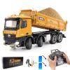 Authticar RC Dump Truck Toy, 1:14 Scale 12 Channels Heavy RC Dump Truck, 4WD Remote Control Construction Crawler with 6KG+ Load, Full Suspension, Lights/Sounds Gifts Ideas for Adults or Teens Age 15+ view 1