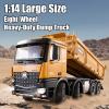 Authticar RC Dump Truck Toy, 1:14 Scale 12 Channels Heavy RC Dump Truck, 4WD Remote Control Construction Crawler with 6KG+ Load, Full Suspension, Lights/Sounds Gifts Ideas for Adults or Teens Age 15+ view 2