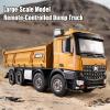 Authticar RC Dump Truck Toy, 1:14 Scale 12 Channels Heavy RC Dump Truck, 4WD Remote Control Construction Crawler with 6KG+ Load, Full Suspension, Lights/Sounds Gifts Ideas for Adults or Teens Age 15+ view 3