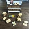 100 Pcs Blank Mini Books for Miniature Bookshelf, Wooden Anxiety Bookshelf Mini Books 1:12 Scale Dollhouse Books, DIY Crafts to Build Your Own Miniature Library Reading Books view 2