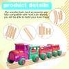 40 Pcs Wooden Male Female Train Track Adapters Straight Wood Train Track Bulk Train Track Expansion Packs Compatible with All Major Trains Railway view 3