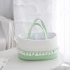 belupai Cotton Rope Woven Storage Basket, Baby Diaper Caddy Organizers Boho Portable Tote Bag with Detachable Compartments Macrame Storage Basket Tassel Travel Bag for Home view 4