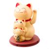 Solar-powered Automatic Waving Lucky Cat, Powered Lucky Cat, Solar Powered Cute Waving Cat, Automatic Waving Lucky Cat Figurine Ornament For Home Office Display(Yellow) view 3