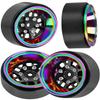 RCarmubWow RC 1.3" Beadlock Wheels 1.3 rc Wheels for RC Crawler 1/18 TRX4M,1/24 SCX24,Alloy Aluminium 1.3 Beadlock Wheels 1.3 rc Rims,4pcs,Black view 1