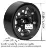 RCarmubWow RC 1.3" Beadlock Wheels 1.3 rc Wheels for RC Crawler 1/18 TRX4M,1/24 SCX24,Alloy Aluminium 1.3 Beadlock Wheels 1.3 rc Rims,4pcs,Black view 3