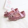 Girl's Dress Shoes Mary Jane Glitter Low Heel Wedding Party Princess Shoes for Toddler Mary Jane Shoes for Girls (Pink, 3.5-4 Years) view 2