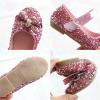 Girl's Dress Shoes Mary Jane Glitter Low Heel Wedding Party Princess Shoes for Toddler Mary Jane Shoes for Girls (Pink, 3.5-4 Years) view 4