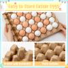 Beeveer 120 Pcs Unpainted Easter Wooden Eggs, Wood Easter Eggs to Paint with Natural Pulp Egg Cartons, Fake Eggs for Easter Egg Decorating, DIY Game, Kitchen Craft Adornment (White,Natural) view 3