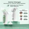 Momcozy BreezyClear 2-in-1 Electric Nasal Aspirator for Baby with Spray, 65kPa Hospital-Grade Suction, 4 Adjustable Levels, Quiet & Portable Nose Cleaner with Soothing Light & Music view 2