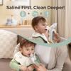 Momcozy BreezyClear 2-in-1 Electric Nasal Aspirator for Baby with Spray, 65kPa Hospital-Grade Suction, 4 Adjustable Levels, Quiet & Portable Nose Cleaner with Soothing Light & Music view 3