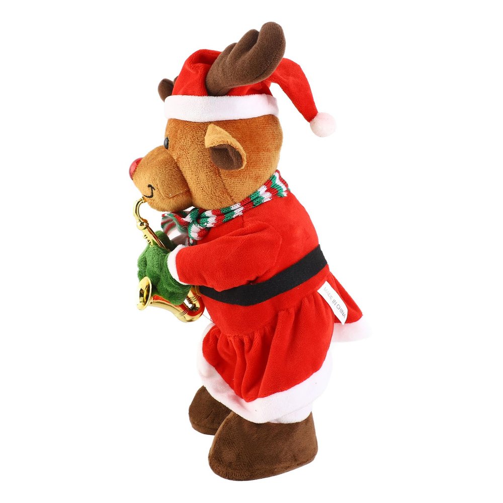 aqxreight Electric Music Christmas Toy Doll Dancing Singing Glowing Swinging P Toy for Kids Adults Christmas Snowman Christmas Singing Doll Operates 3 Batteries It EAS Electric P