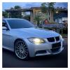 AXVBXZ Front Bumper Splitter Side Spoiler Fog Light Frame Air Trim Compatible with BMW E90 E91 Pre-Lci 320d 330i 335d 325i 2005-2008 M-Tec(Glossy Black) view 3