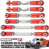 6PCS Aluminum Adjustable RC Tie Rods Linkage Turnbuckles Toe Links Set Upgrade Parts for 1/8 Mojave 4S 4X4 BLX RC Car (Red) view 2