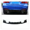 AXVBXZ Rear Bumper Quad Tip Exhaust Guard Spoiler Plate Splitter Compatible with BMW 3 Series F30 F31 320i 325i 328i 335i M Sport 2012-2018(Matte Black) view 2
