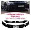 Front Spoiler Lip Lower Blade Splitter Guard Compatible with BMW 5 Series F10 F11 M Sport 2011-2017(Natural) view 2