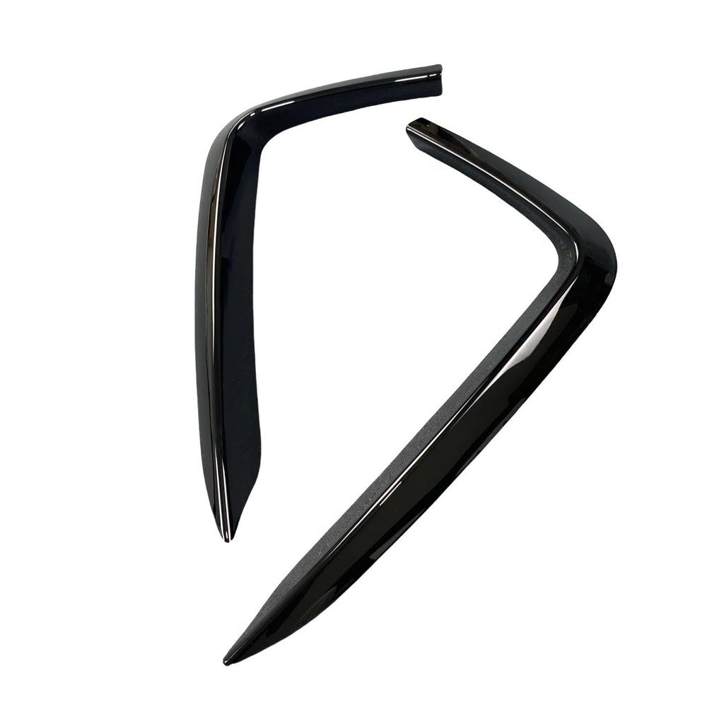 AXVBXZ Glossy Carbon Look Front Bumper Lip Splitter Side Spoiler Compatible with BMW F22 F23 F87 M2 M Sport 2014-20222014-2022 Fog Lamp Cover Trim(Gloss Black)