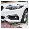 AXVBXZ Glossy Carbon Look Front Bumper Lip Splitter Side Spoiler Compatible with BMW F22 F23 F87 M2 M Sport 2014-20222014-2022 Fog Lamp Cover Trim(Gloss Black) view 3