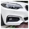 AXVBXZ Glossy Carbon Look Front Bumper Lip Splitter Side Spoiler Compatible with BMW F22 F23 F87 M2 M Sport 2014-20222014-2022 Fog Lamp Cover Trim(Gloss Black) view 4