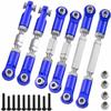 6PCS Aluminum Adjustable RC Tie Rods Linkage Turnbuckles Toe Links Set Upgrade Parts for 1/8 Mojave 4S 4X4 BLX RC Car(Navy Blue) view 4
