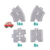 SES Creative 13152 Felt Road Set 40 Pieces with Car - Play Set for Children from 24 Months - Personalise Your Streets with Straight and Curved Parts - Includes a Wooden Car view 2