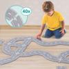 SES Creative 13152 Felt Road Set 40 Pieces with Car - Play Set for Children from 24 Months - Personalise Your Streets with Straight and Curved Parts - Includes a Wooden Car view 3