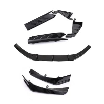 AXVBXZ AKASAKA Body Kit Compatible with Accord 10th 2018-2020 Car Front Bumper Spoiler Lip & Rear Diffuser Side Trim Cover Guard Canard Lid(Black)