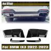 AXVBXZ Black Car Rear Bumper Side Spoiler Splitter Cover & Fog Light Cover Lamp Frame Trim Compatible with BMW IX3 2022-2023 view 2