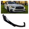 AXVBXZ 3 PCS Gloss Black Car Front Bumper Lip Splitter Compatible with Infiniti Q50 2014-2023 Tuning Bumper Protective Spoilers Exterior Bodykits view 2