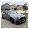 AXVBXZ 3 PCS Gloss Black Car Front Bumper Lip Splitter Compatible with Infiniti Q50 2014-2023 Tuning Bumper Protective Spoilers Exterior Bodykits view 4