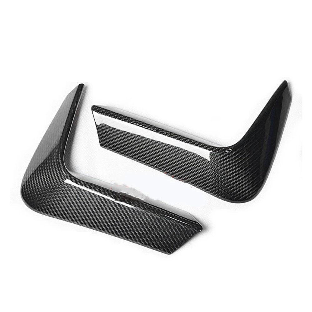 AXVBXZ Carbon Fiber Front & Rear Bumper Side Splitter Lip Cover Fog Lamp Frame Spoiler Compatible with BMW F80 M3 F82 F83 M4 2014-2020