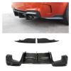 AXVBXZ Carbon Fiber Rear Bumper Diffuser Guard Plate & Lower Side Spoiler Lip Compatible with BMW 1 Series E82 1M / E88 1M Coupe 2011-2013 RZ Style view 2