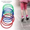 Asixxsix Hopscotch Ring Game, 11inch Plastic Round Hoops with 10 Connectors, Kids Exercise Hoop Rings, Outdoor Indoor Obstacle Course for Kids Playground Training view 2