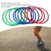 Asixxsix Hopscotch Ring Game, 11inch Plastic Round Hoops with 10 Connectors, Kids Exercise Hoop Rings, Outdoor Indoor Obstacle Course for Kids Playground Training view 3