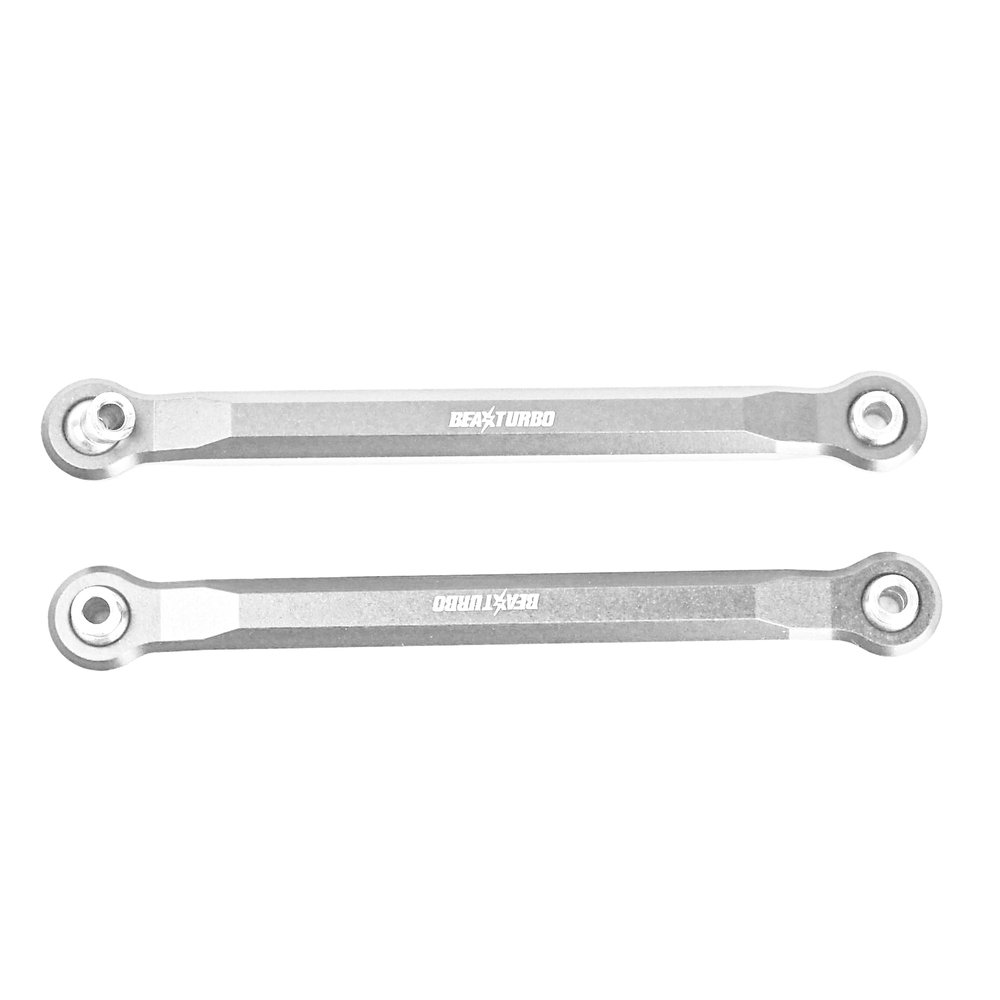BeaxTurbo Racing Upgrade Parts CNC Aluminum #7075 Front Toe Links for traxxas maxx Slash 6S 1/8#8948 (Silver)