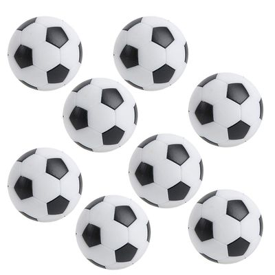 8Pcs Mini Table Soccer Balls, 32mm Children Football Table Game Machine Accessory, Strong &, Black White Patterns, 1.26in Diameter, for Leisure Sports Room, Classroom Rewards