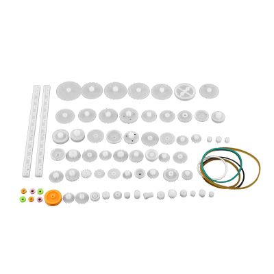 Aramox Plastic Gears Pulley Belt Kits Crown Gear Set Robot Motor Toy DIY Parts for Model Making with Model Technology Production (75 Kinds Gear kit)