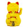 Solar-powered Automatic Waving Lucky Cat, Solar Powered Automatic Waving Cat, Lucky Cat Waving Arms, Lovely Chinese Cat, Solar Fortune Cat Statue Decorations for Decorating Front Desk(Gold) view 1