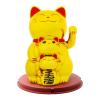 Solar-powered Automatic Waving Lucky Cat, Solar Powered Automatic Waving Cat, Lucky Cat Waving Arms, Lovely Chinese Cat, Solar Fortune Cat Statue Decorations for Decorating Front Desk(Gold) view 3