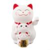 Solar-powered Automatic Waving Lucky Cat, Solar Powered Automatic Waving Cat, Lucky Cat Waving Arms, Lovely Chinese Cat, Solar Fortune Cat Statue Decorations for Decorating Front Desk(White) view 1