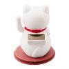 Solar-powered Automatic Waving Lucky Cat, Solar Powered Automatic Waving Cat, Lucky Cat Waving Arms, Lovely Chinese Cat, Solar Fortune Cat Statue Decorations for Decorating Front Desk(White) view 2