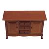 1:12 Dollhouse Cabinet, Realistic Miniature Birch Wooden Doll House Furniture with Openable Doors, Suitable for Doll House Decorations view 3