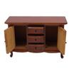 1:12 Dollhouse Cabinet, Realistic Miniature Birch Wooden Doll House Furniture with Openable Doors, Suitable for Doll House Decorations view 4