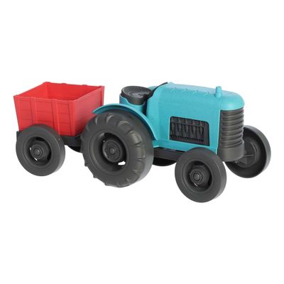 Aurora Toys Versatile Wheatley Tractor and Trailer Toy - Used to Create Exciting Storylines - for Creative Kids and Parents - Red & Blue 11 Inches