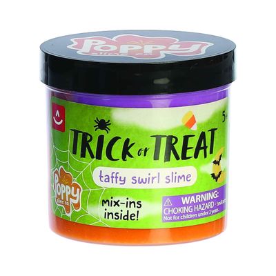 Aurora Toys Spooky Poppy Slime Co. Trick Or Treat Slime Toy - Sensory Play for Fun Playdates - for Kids 5+ Years, Adults, and Parents - Purple and Orange 11.3 oz